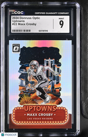 2024 Donruss Optic Maxx Crosby Uptowns #22 CGC 9 Las Vegas Raiders