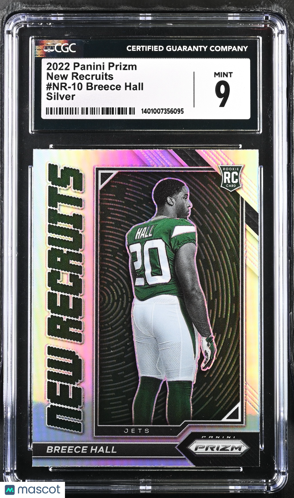 2022 Panini Prizm Breece Hall Silver New Recruits #NR-10 CGC 9