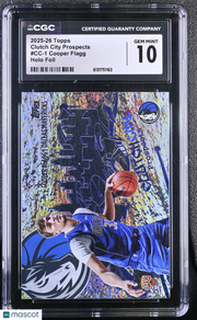 2025-26 Topps Cooper Flagg Holo Foil Clutch City Prospects CGC 10 Mavericks