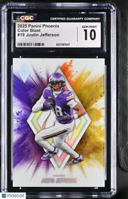 2025 Panini Phoenix Justin Jefferson Color Blast #19 CGC 10 Minnesota Vikings