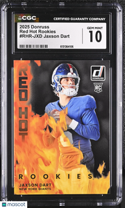 2025 Donruss Jaxson Dart Red Hot Rookies #RHR-JXD CGC 10 New York Giants
