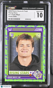 2024 Panini Score-A-Treat Drake Maye Bats Rookie Rising Stars 17 CGC 10 Patriots