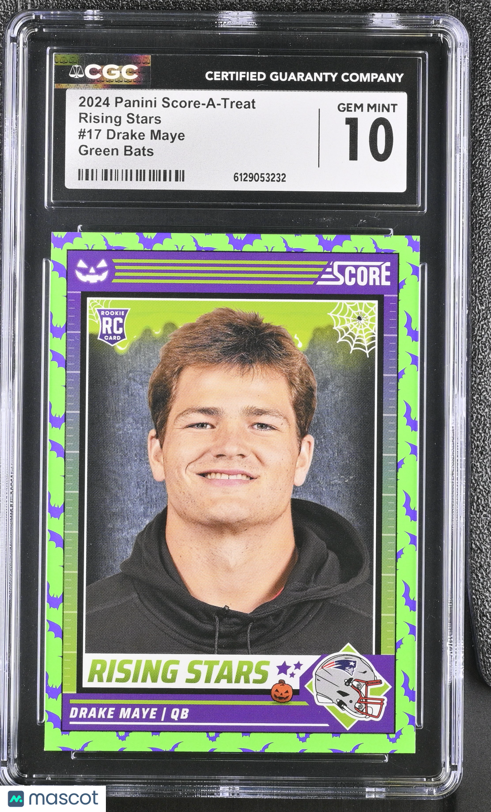 2024 Panini Score-A-Treat Drake Maye Bats Rookie Rising Stars 17 CGC 10 Patriots
