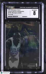 1991-92 Upper Deck Michael Jordan Scoring Award Winner Holograms #AW1 CGC 8