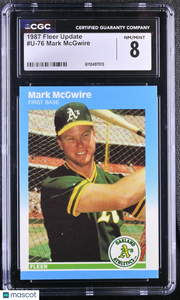 1987 Fleer Update Mark McGwire #U-76 CGC 8