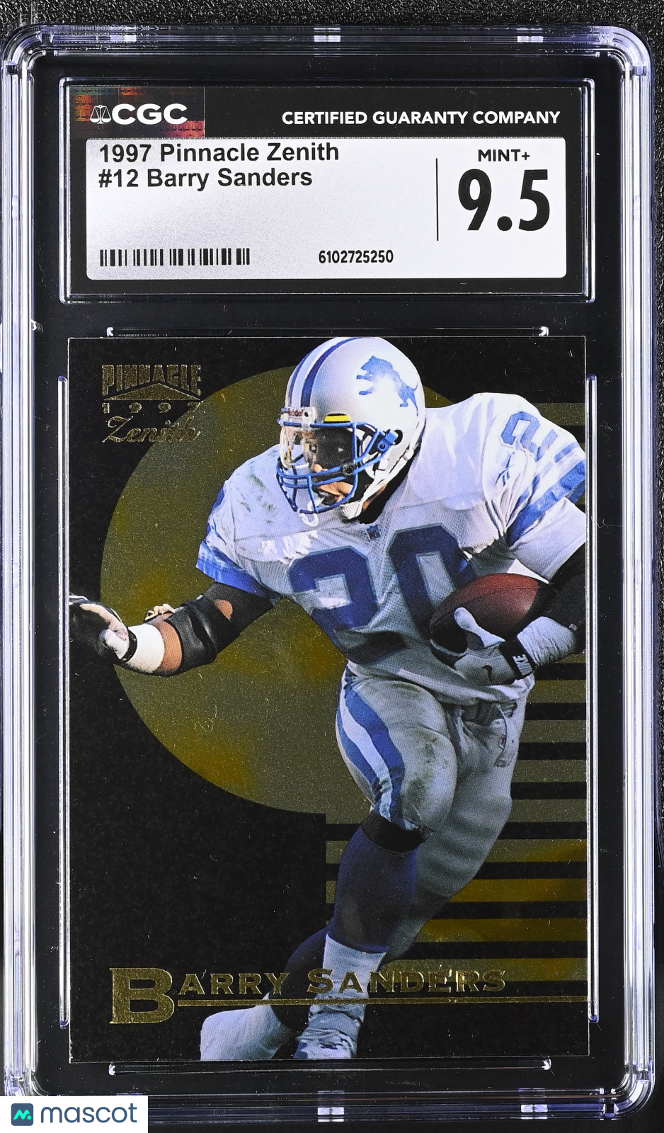 1997 Pinnacle Zenith Barry Sanders #12 CGC 9.5 Detroit Lions