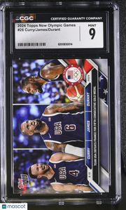 2024 Topps Now Olympic Games Kevin Durant LeBron James Stephen Curry #26 CGC 9