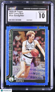 2025-26 Topps Larry Bird Blue Sandglitter #257 CGC 10 Boston Celtics