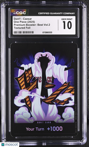 One Piece Premium Booster: Best Vol.2 Don!! Caesar Clown Textured Foil CGC 10
