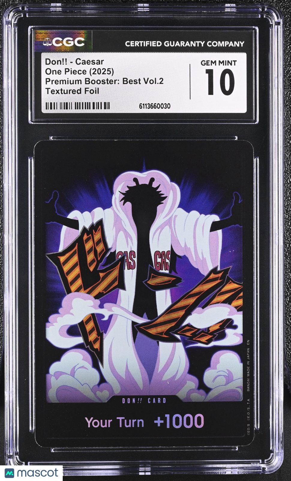 One Piece Premium Booster: Best Vol.2 Don!! Caesar Clown Textured Foil CGC 10