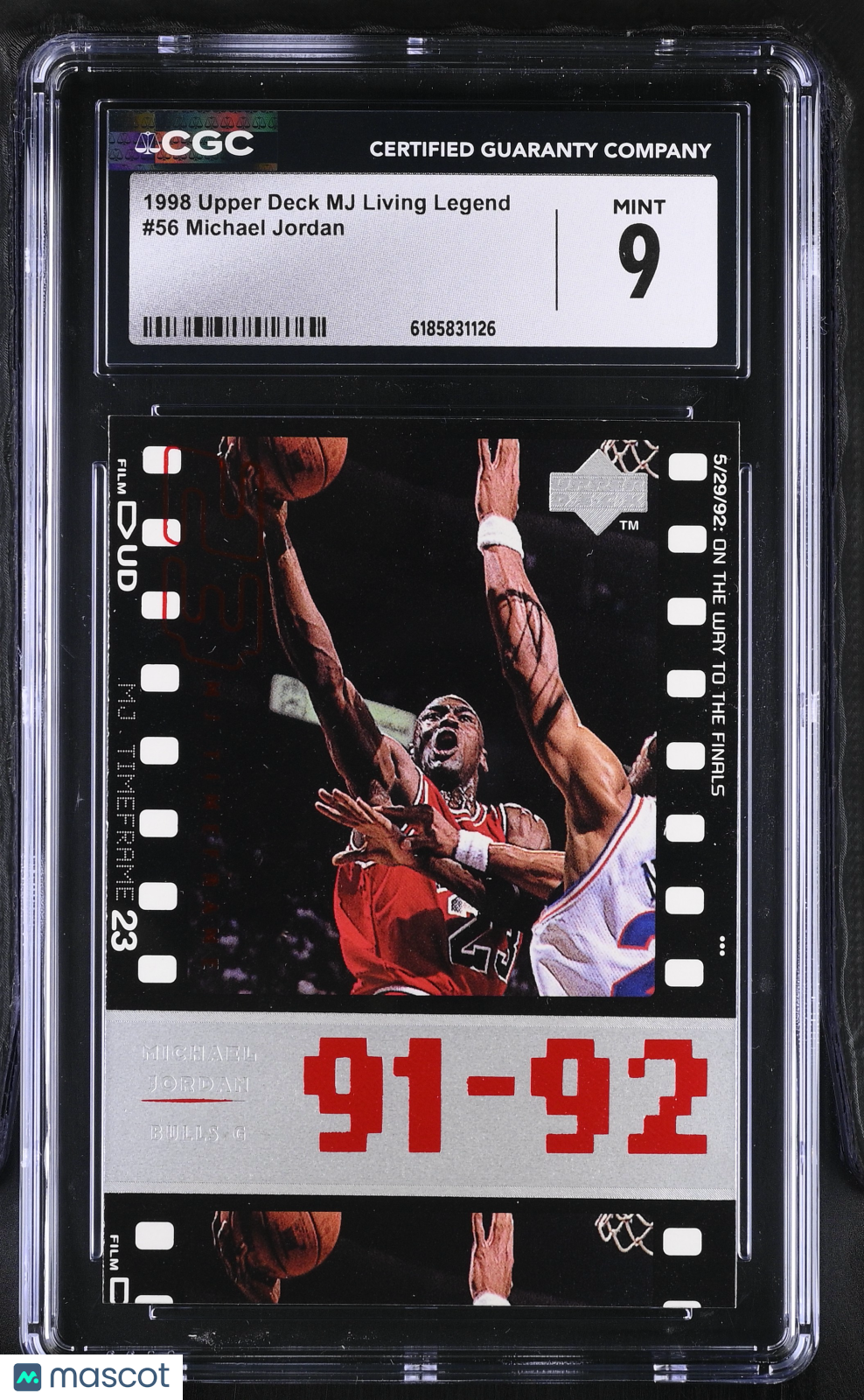 1998 Upper Deck MJ Living Legend Michael Jordan #56 CGC 9 Chicago Bulls