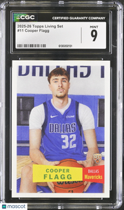 2025-26 Topps Living Set Cooper Flagg #11 CGC 9