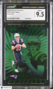 2024 Panini Illusions Drake Maye Emerald Rookie #59 CGC 9.5 New England Patriots