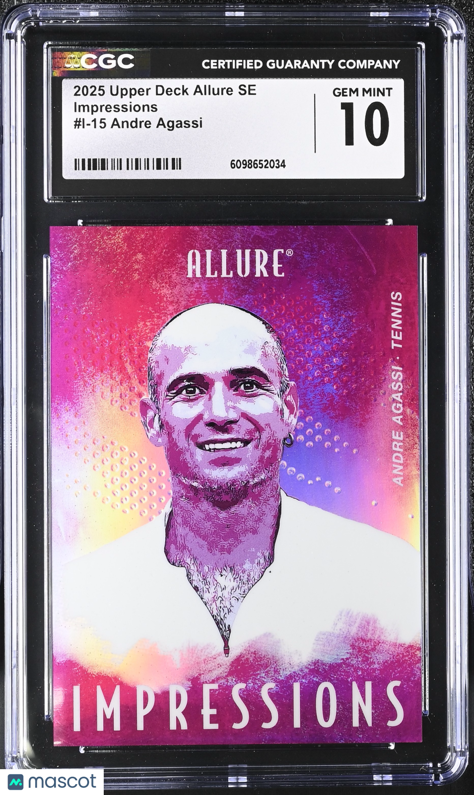 2025 Upper Deck Allure Se Andre Agassi Impressions #I-15 CGC 10