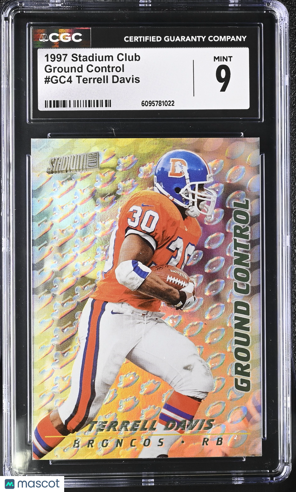 1997 Stadium Club Terrell Davis Ground Control #GC4 CGC 9