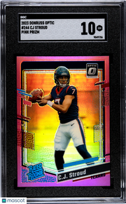 2023 Donruss Optic CJ Stroud Pink Prizm Rookie #244 SGC 10 Houston Texans