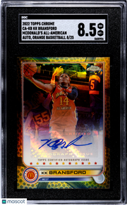 2022 Topps Chrome Mcdonald's KK Bransford Autograph Orange 25 #CA-KB SGC 8.5