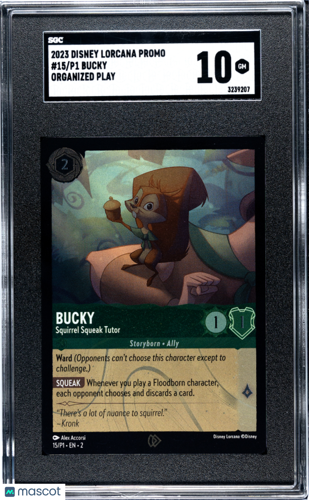 2023 Disney Lorcana Promo Bucky SGC 10 #15/P1