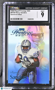 1999 Playoff Prestige SSD Barry Sanders Spectrum Blue /500 #BO45 CGC 9 Lions