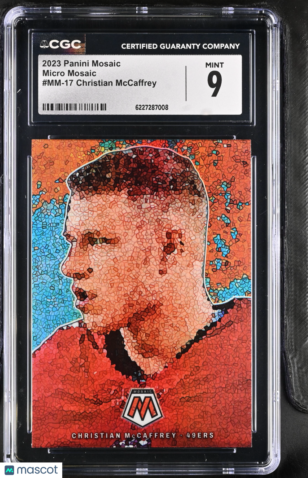 2023 Panini Mosaic Christian McCaffrey Micro Mosaic #MM-17 CGC 9 49ers