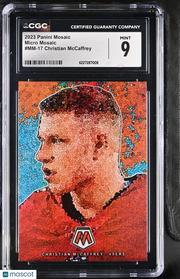 2023 Panini Mosaic Christian McCaffrey Micro Mosaic #MM-17 CGC 9 49ers