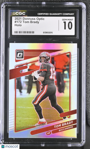 2021 Donruss Optic Tom Brady Holo #172 CGC 10 Ohio State Buckeyes