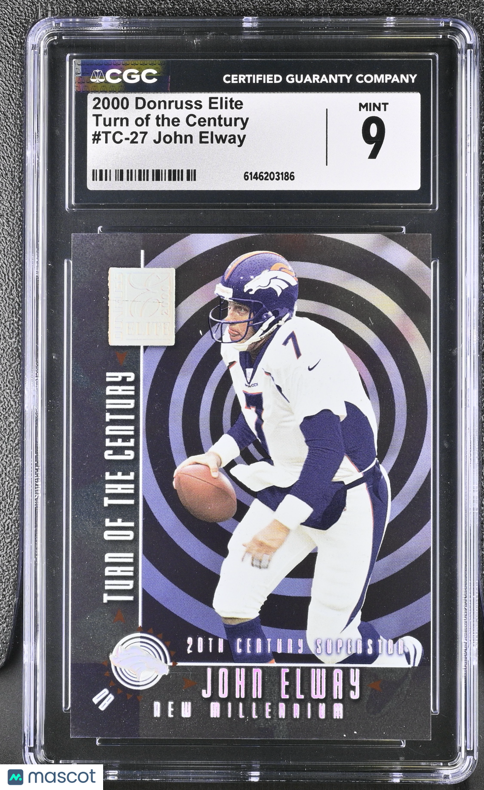 2000 Donruss Elite John Elway /1000 Turn of the Century #TC-27 CGC 9 Broncos