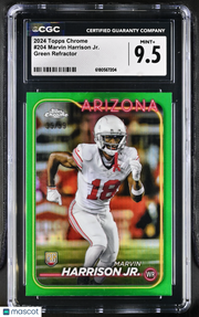 2024 Topps Chrome Marvin Harrison Jr. Green /99 Rookie #204 CGC 9.5 Cardinals