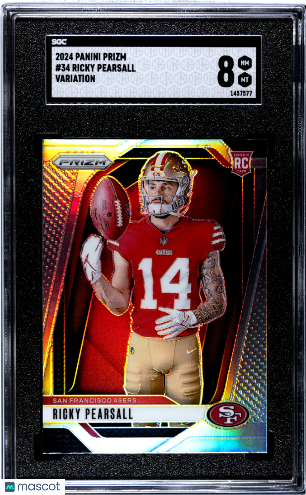 2024 Panini Prizm Ricky Pearsall Variation #34 SGC 8