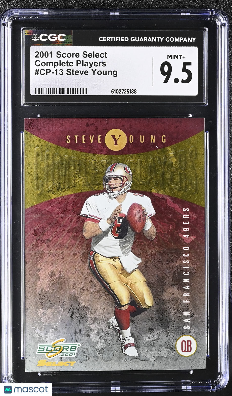2001 Score Select Steve Young /550 Complete Players #CP-13 CGC 9.5 49ers