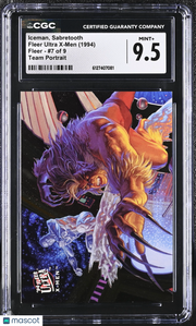 1994 Fleer Ultra X-Men Iceman, Sabretooth #7 of 9 Team Portrait CGC 9.5