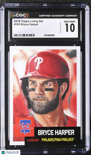 2019 Topps Living Set Bryce Harper #163 CGC 10 Philadelphia Phillies