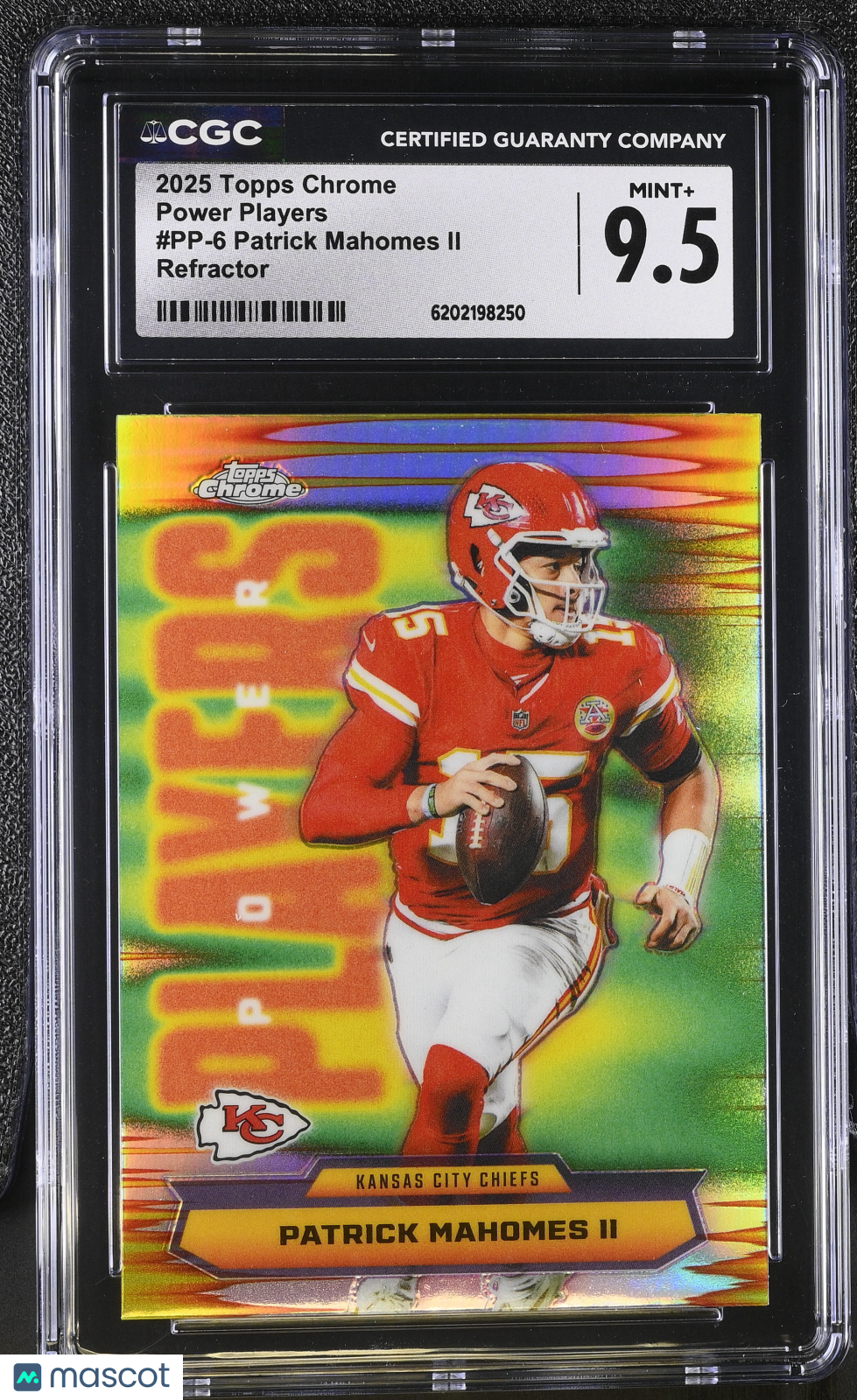 2025 Topps Chrome Patrick Mahomes II Refractor Power Players PP-6 CGC 9.5 Chiefs