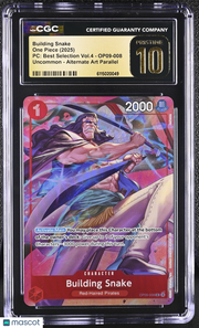 2025 One Piece PC: Best Selection Vol.4 Building Snake CGC 10 #OP09-008 Pristine
