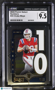 2024 Panini Select Drake Maye Rookie Numbers #20 CGC 9.5 New England Patriots