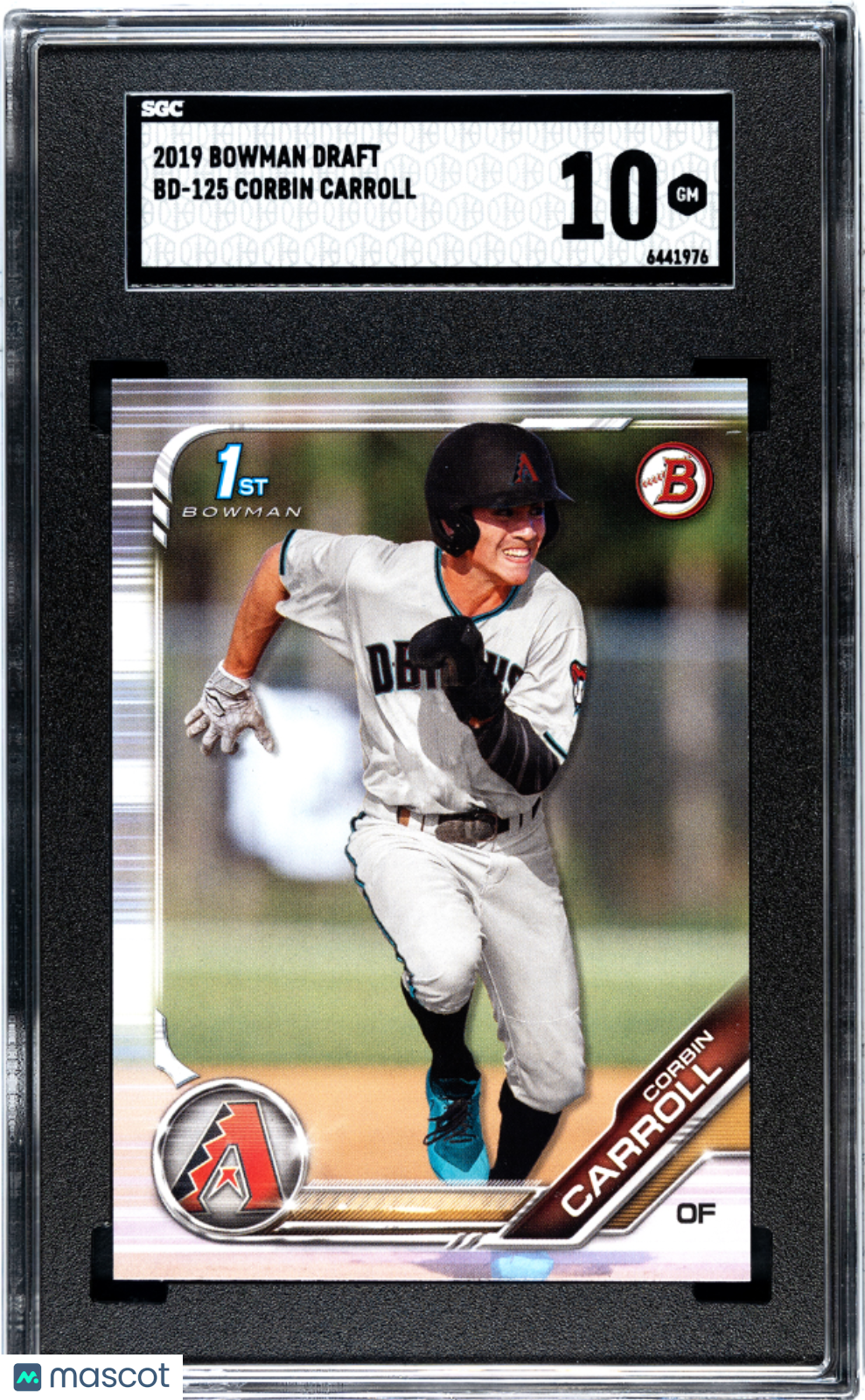 2019 Bowman Draft Corbin Carroll Rookie #BD-125 SGC 10 Arizona Diamondbacks