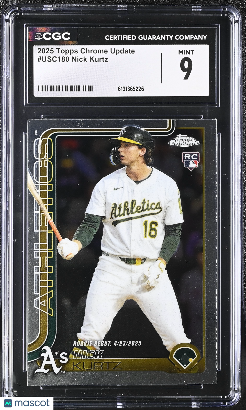 2025 Topps Chrome Update Nick Kurtz #USC180 CGC 9