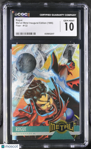 1995 Fleer Marvel Metal Inaugural Edition Rogue #132 CGC 10