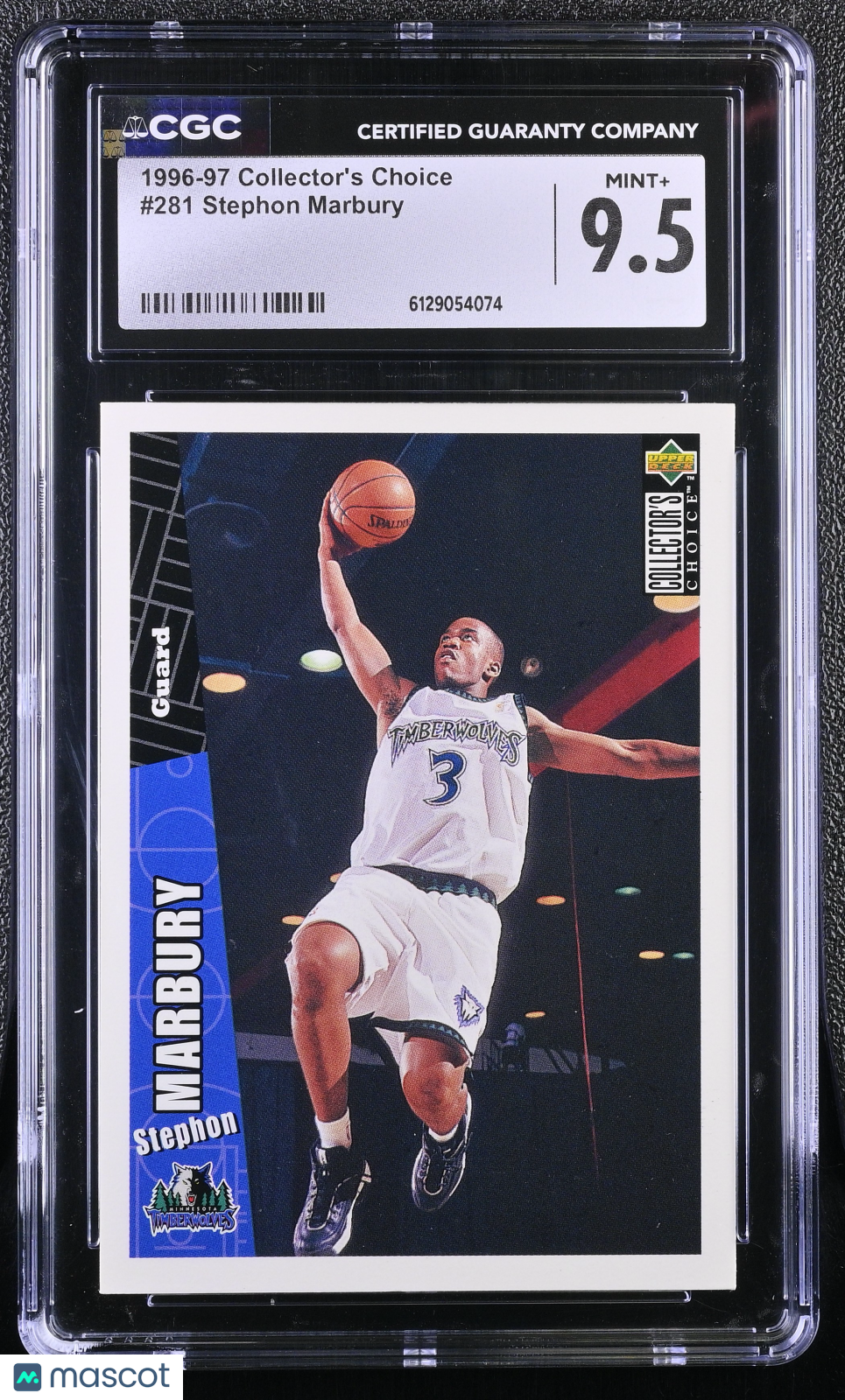 1996-97 Collector's Choice Stephon Marbury Rookie #281 CGC 9.5 Timberwolves