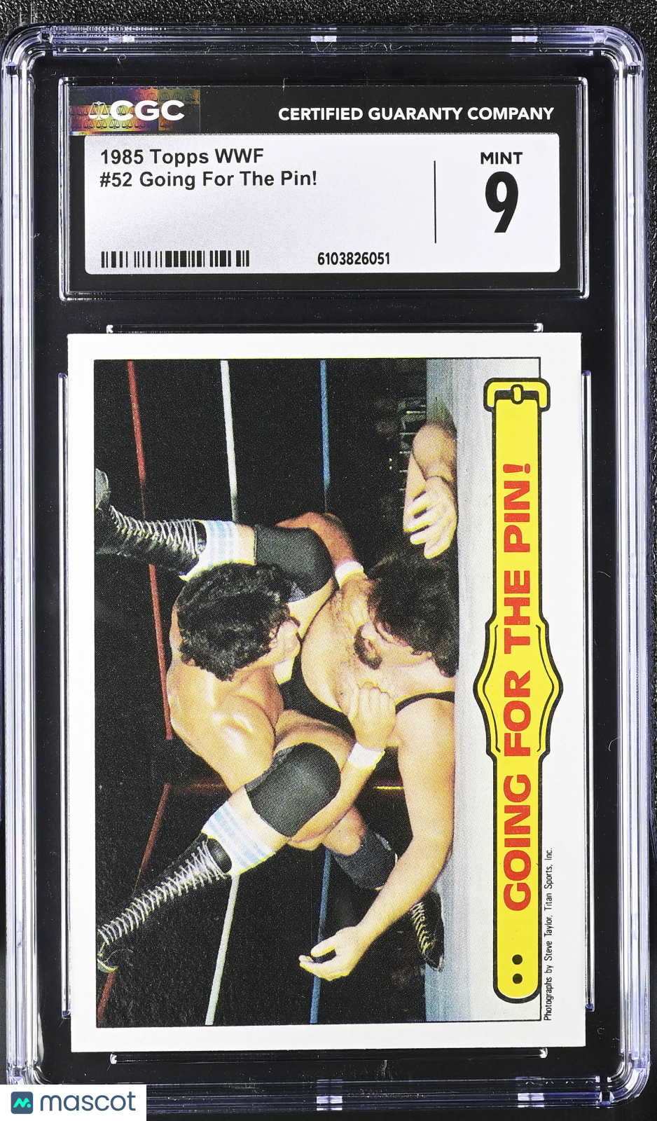 1985 Topps WWF Going For The Pin! #52 CGC 9