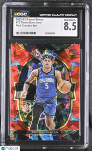 2022-23 Panini Select Paolo Banchero #72 Red Cracked Ice CGC 8.5