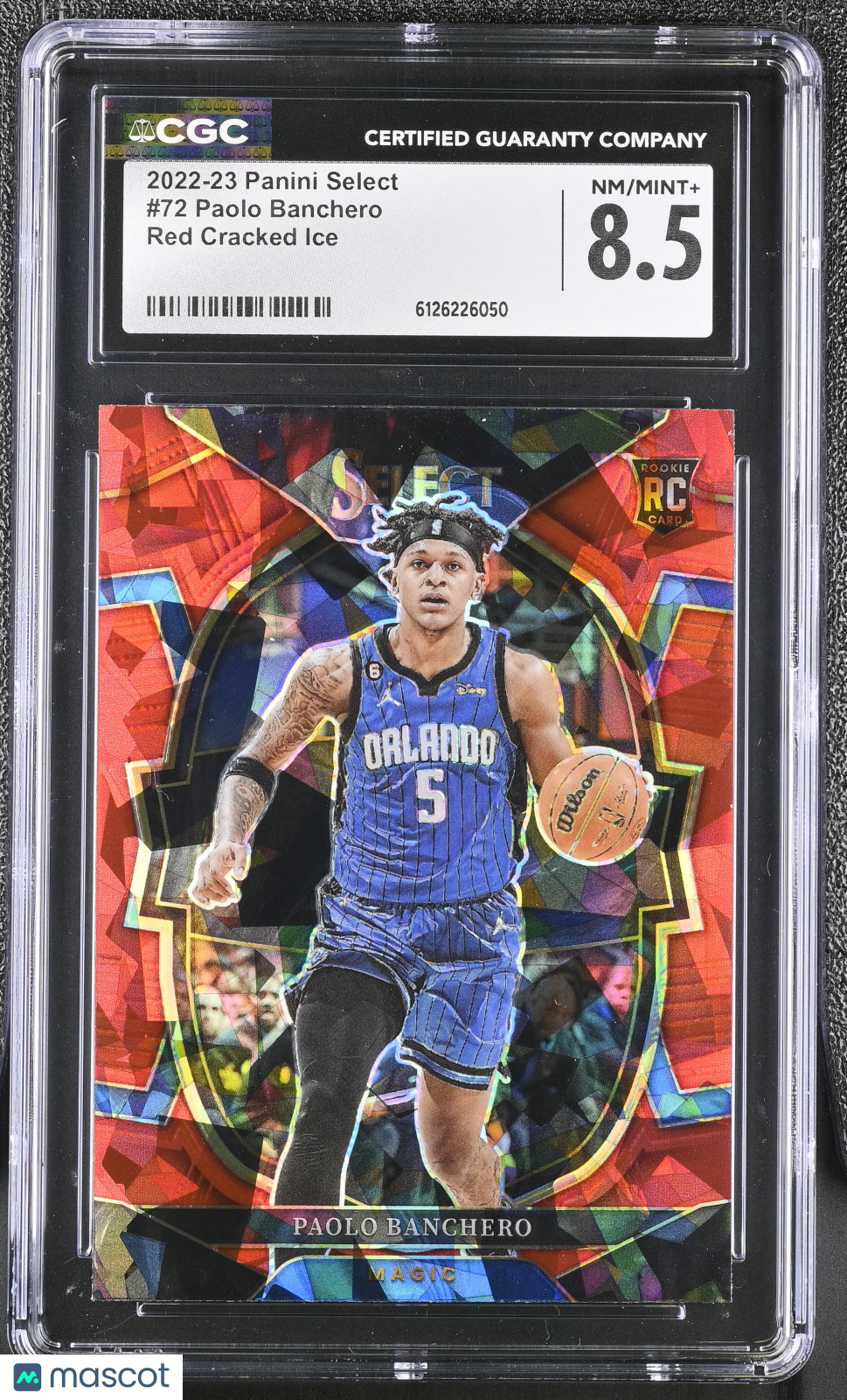 2022-23 Panini Select Paolo Banchero #72 Red Cracked Ice CGC 8.5
