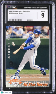 1992 Upper Deck All-Star Fan Fest George Brett #16 CGC 9 Kansas City Royals
