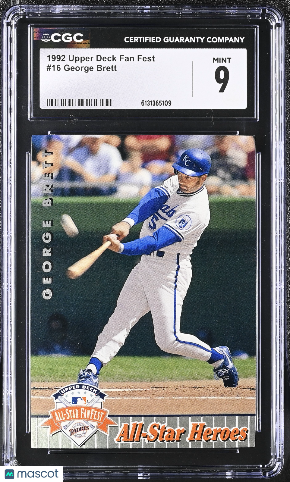 1992 Upper Deck All-Star Fan Fest George Brett #16 CGC 9 Kansas City Royals