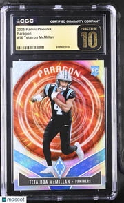 2025 Panini Phoenix Tetairoa McMillan Rookie Paragon 16 CGC 10 Pristine Panthers