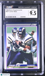 1990 Score Supplemental Junior Seau Rookie #65T CGC 9.5 San Diego Chargers