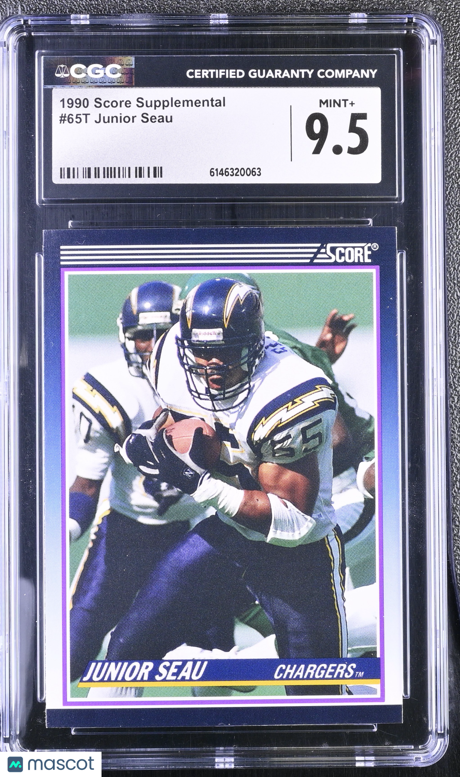 1990 Score Supplemental Junior Seau Rookie #65T CGC 9.5 San Diego Chargers