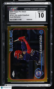 2024 Topps Pro Debut Justin Crawford Gold Refractor /50 Chrome #PDC-124 CGC 10