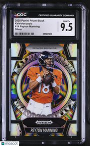 2025 Panini Prizm Black Peyton Manning Silver Kaleidoscopic #14 CGC 9.5 Broncos