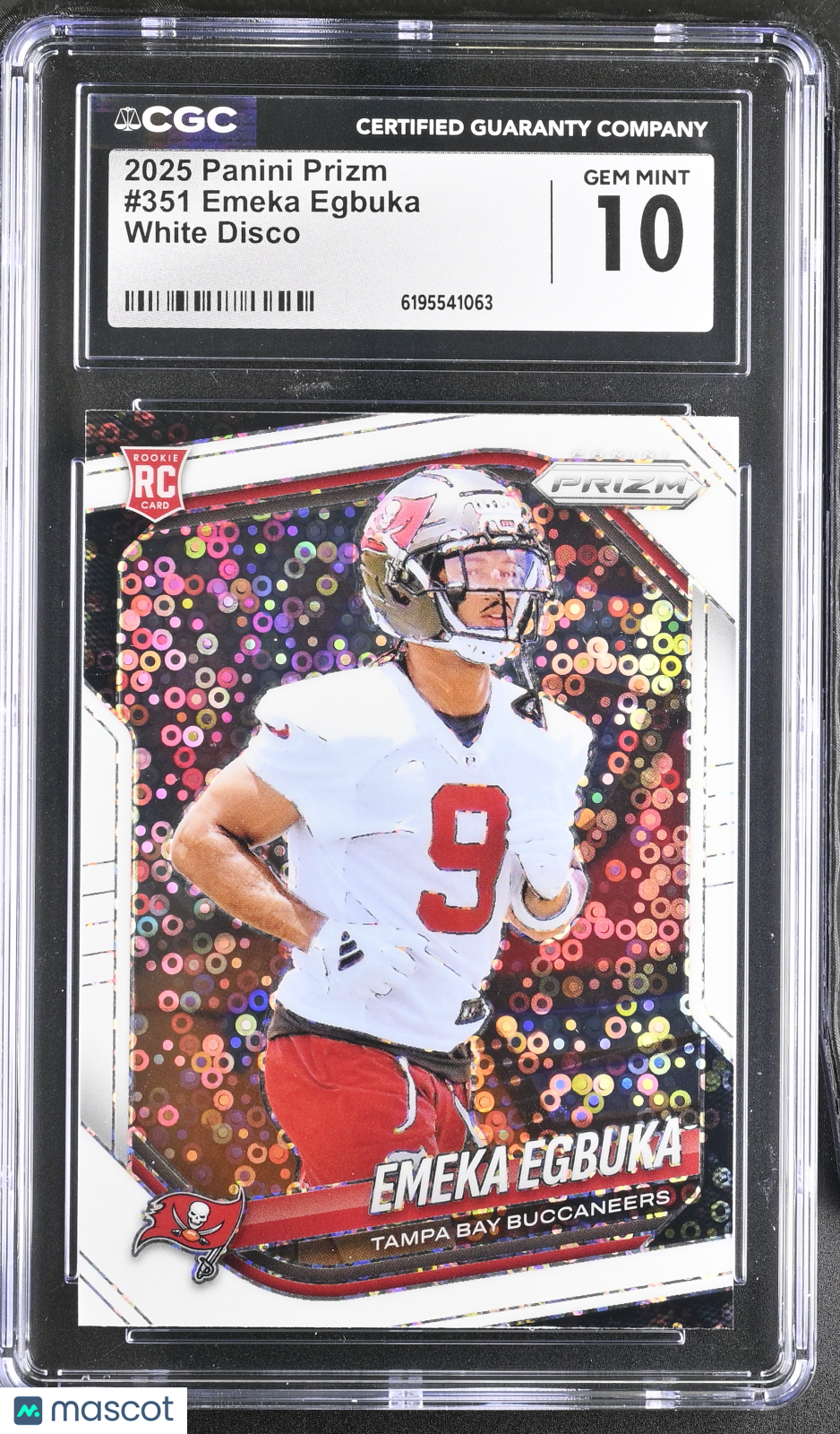 2025 Panini Prizm Emeka Egbuka White Disco Rookie #351 CGC 10 Buccaneers